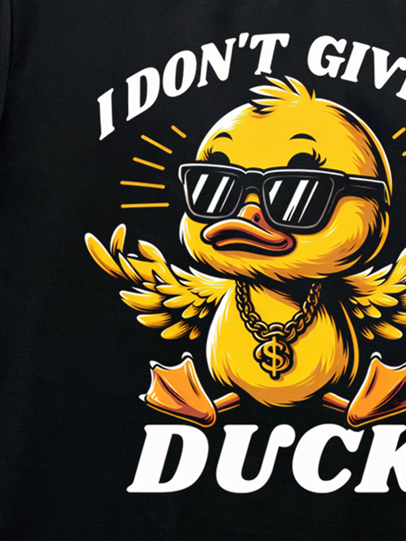 Men's' I Don't Care About Ducks 3D Printed T-shirt, Summer Casual Round Neck Short Sleeved Shirt