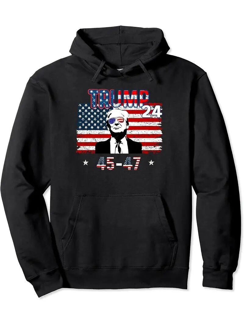 American Trump 24 Men's Polyester Hoodie