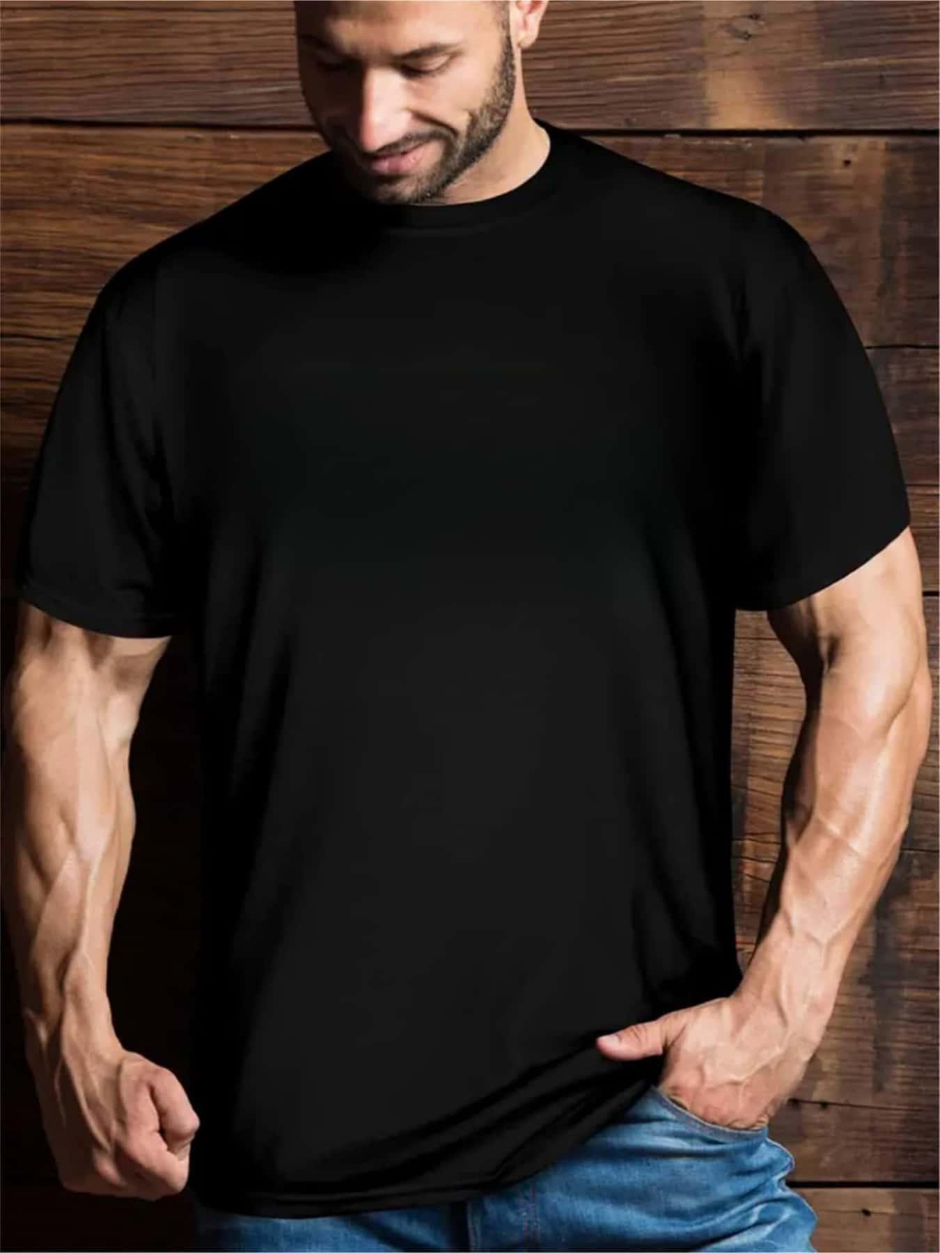 Men's Creative Tops, Casual Short Sleeved Round Neck T-shirts, Summer Outdoor Men's Clothing